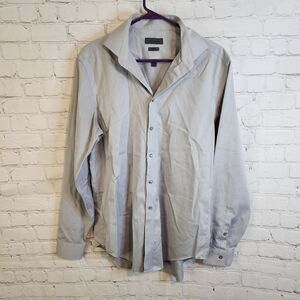 Men's Calvin Klein 80's two ply "Slim fit" longsleeve button-down shirt, size L
